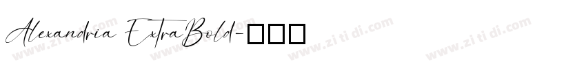 Alexandria ExtraBold字体转换